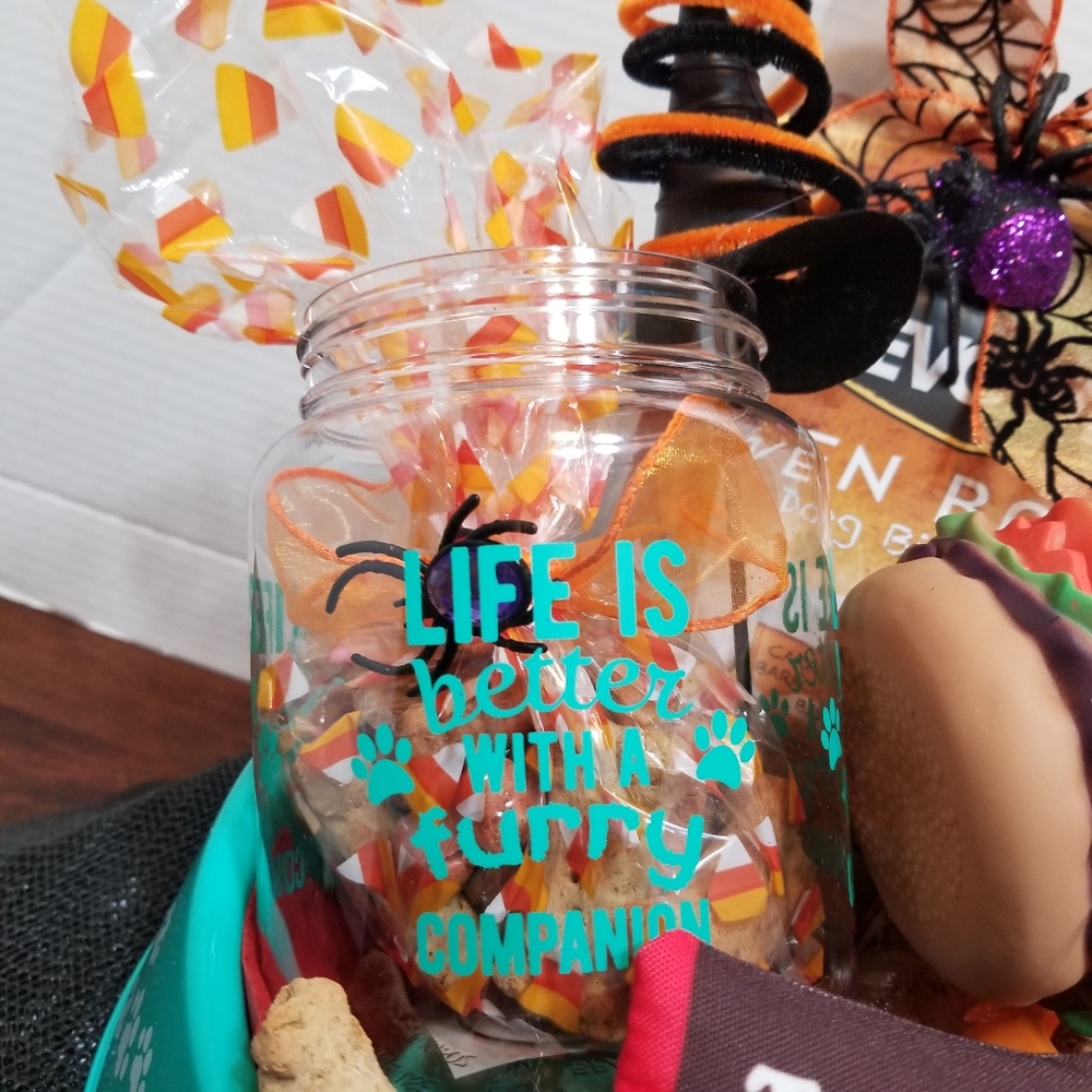 Dog Dish & Treat Container Halloween Gift for pups - Picture 3 of 7